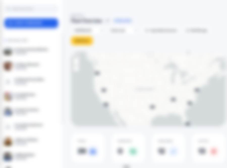 TJX fleet overview interface, intentionally blurred to protect driver data