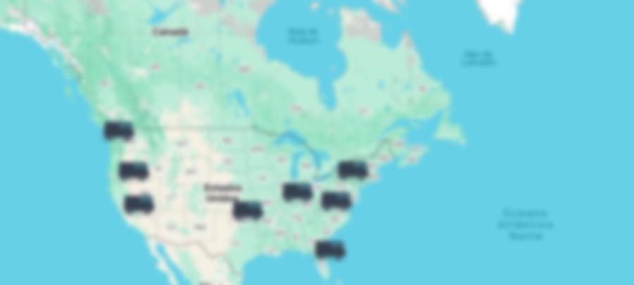 Map of TJX units positioned across the United States